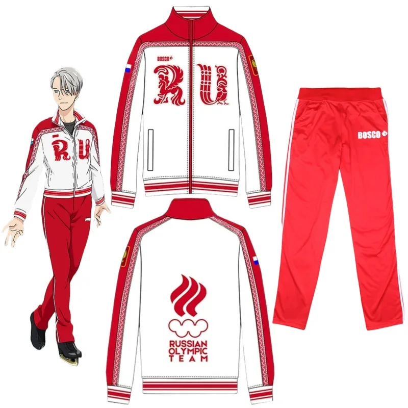 

Anime YURI!!! on ICE Victor Nikiforov Cosplay Costumes Jacket for Women and Mens Halloween Party Performance Costume