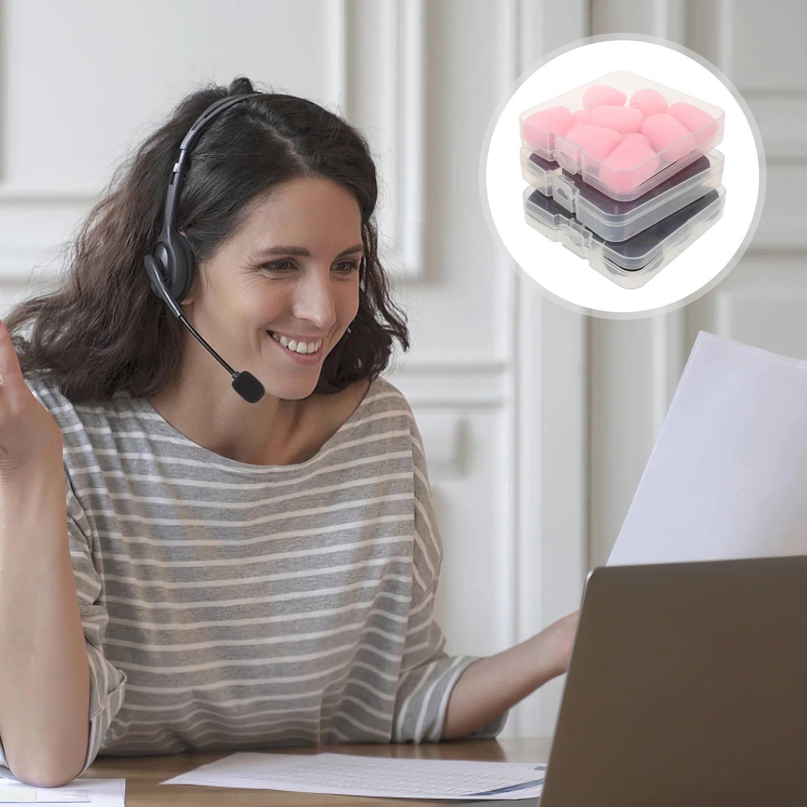 

36 Pcs Microphone Cover Headset Shield Pp Lapel Sponge Foam Covers for Microphones Windscreen