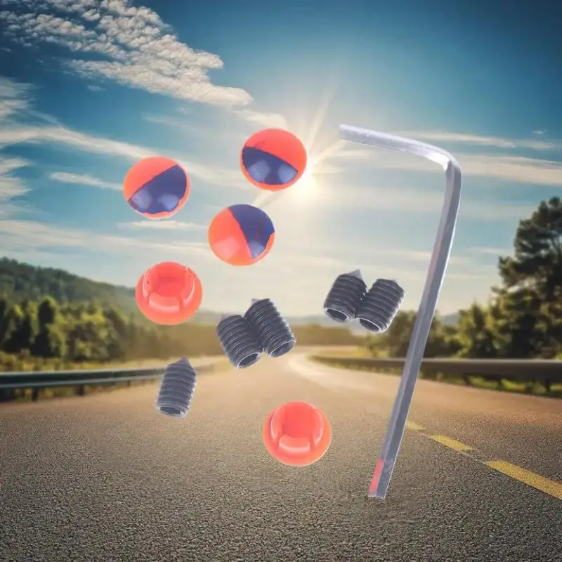 أغطية مقبض الصنبور المتينة والذابة للحوض؛ أغطية باللونين الأحمر والأزرق مع علامة الماء الساخن/البارد #3