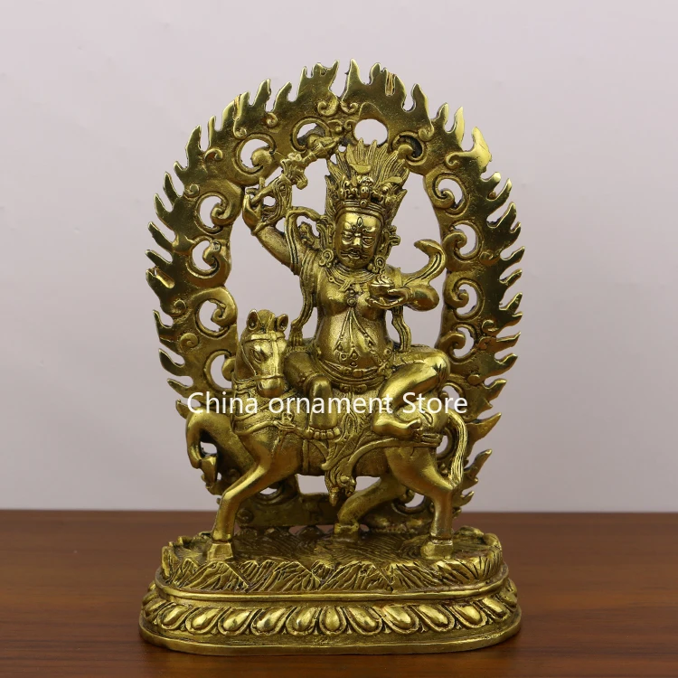 5-Inch Seiko pure copper auspicious Tianmu Buddha statue, Tibetan Tantra Protector Buddhist Hall, offering ornaments that can be