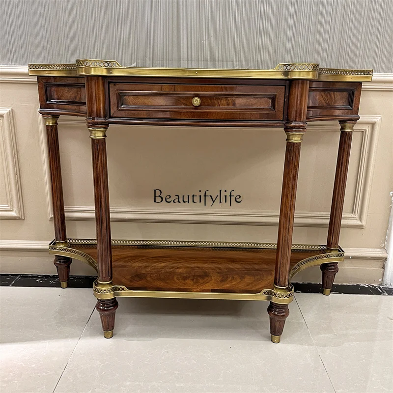 Lemari pintu masuk Rak kayu solid