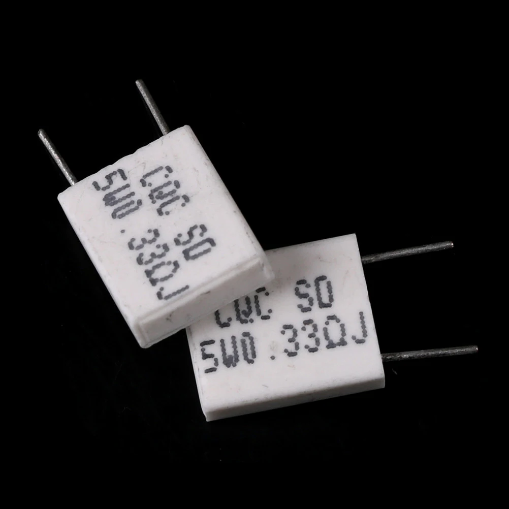 10 buah 5W 0,33 ohm Resistor semen Resistor keramik non-induktif BPR56/CQC