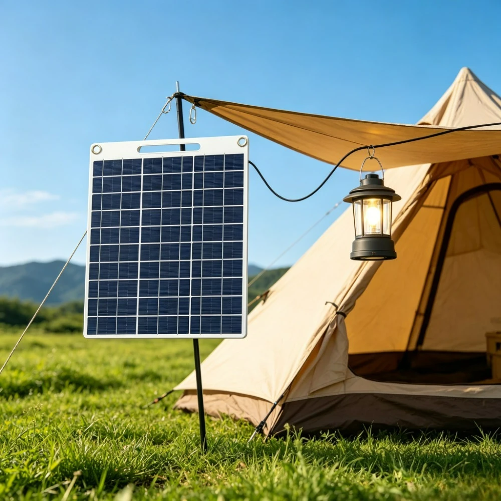 Leichtes, tragbares 15W Solar-Ladepanel mit Dual-USB 5V Schnellladung, wasserdichte Solarversorgung für Outdoor-Camping und Klettern