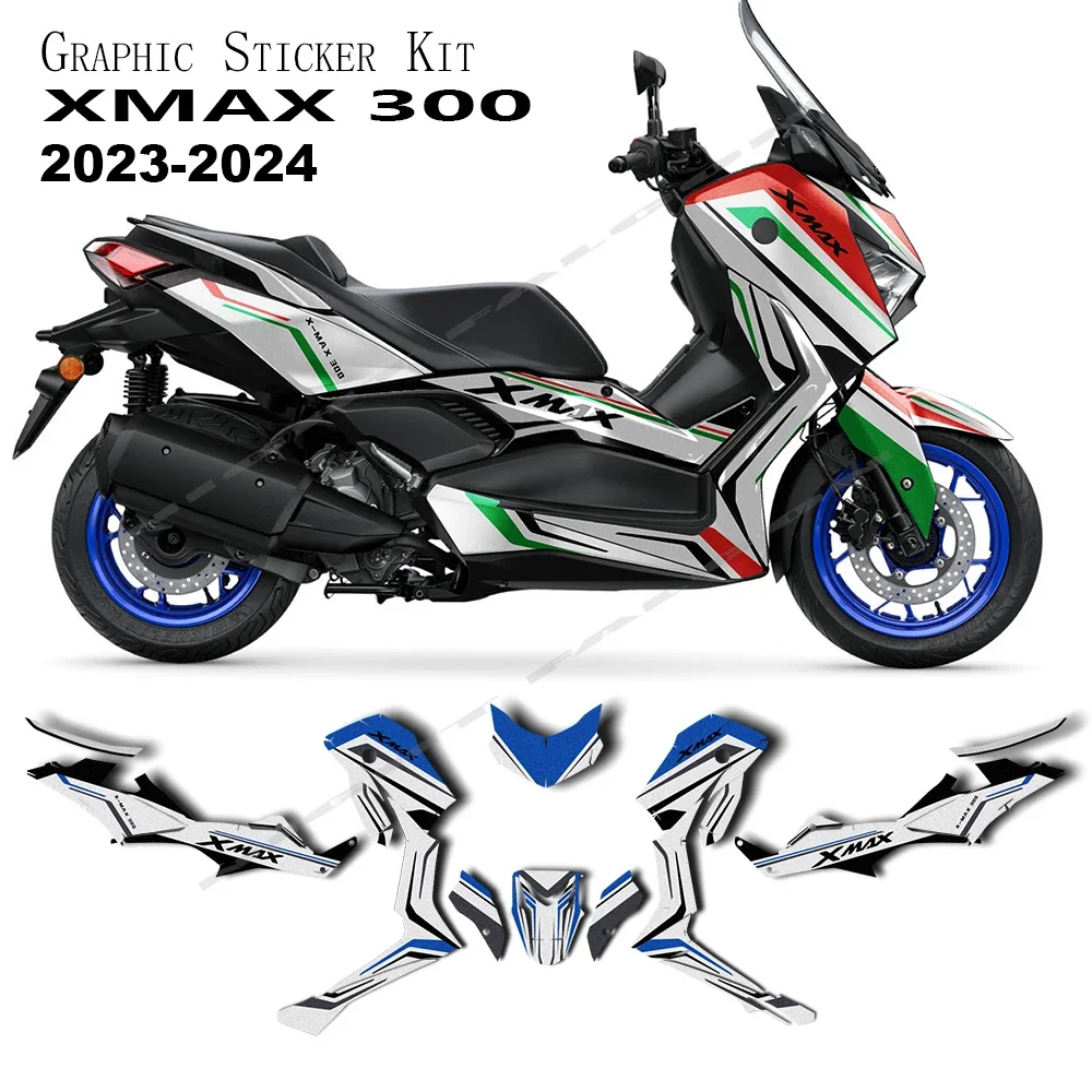 XMAX300 2023 2024 Protection Decals Moto Accessories Motorcycle Sticker Fairing Body Decals for X Max 300 XMAX 300