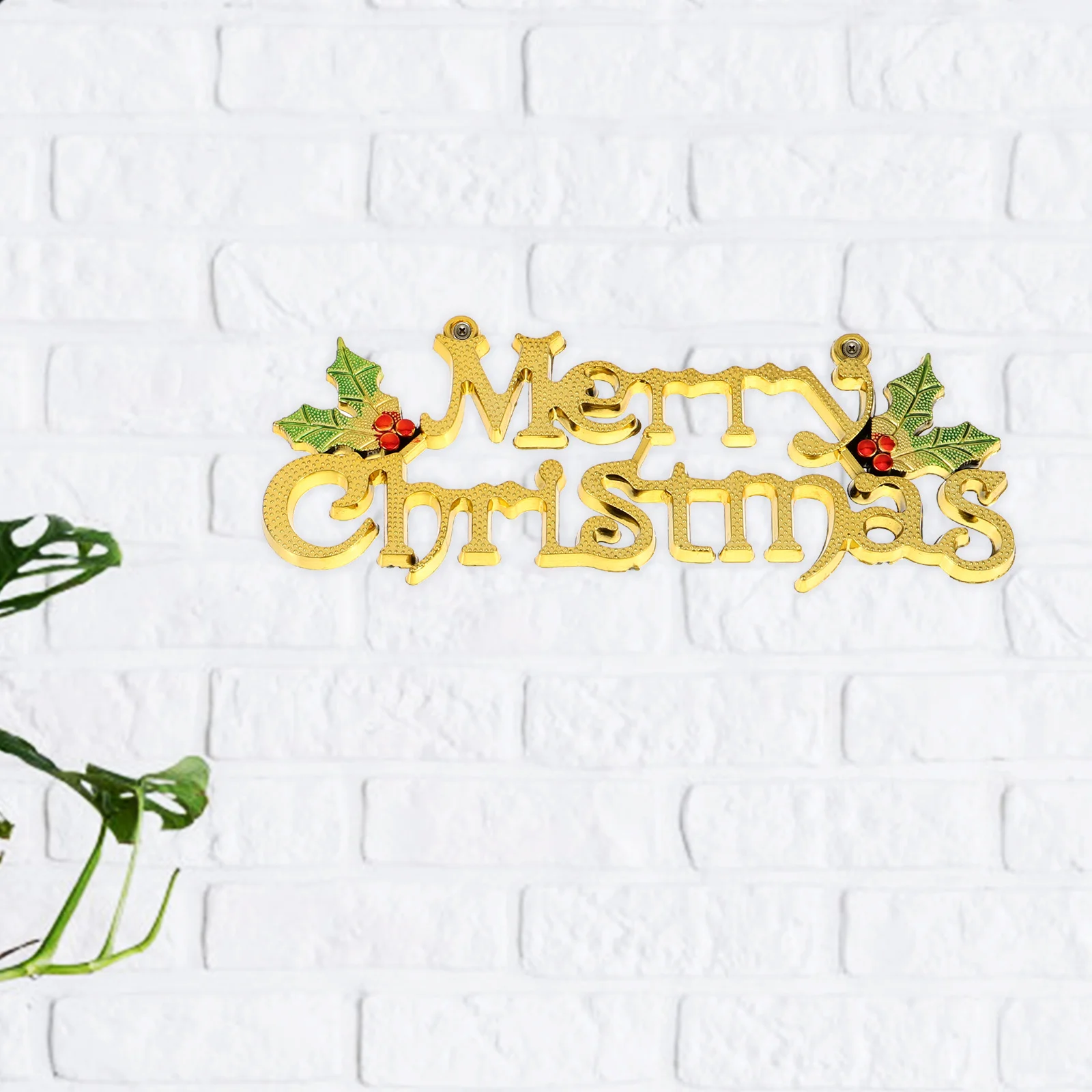 

12Pcs Plastic Christmas Sign Merry Christmas Letter Hanging Plate for Xmas Tree Wall Bedroom Living Room Decor