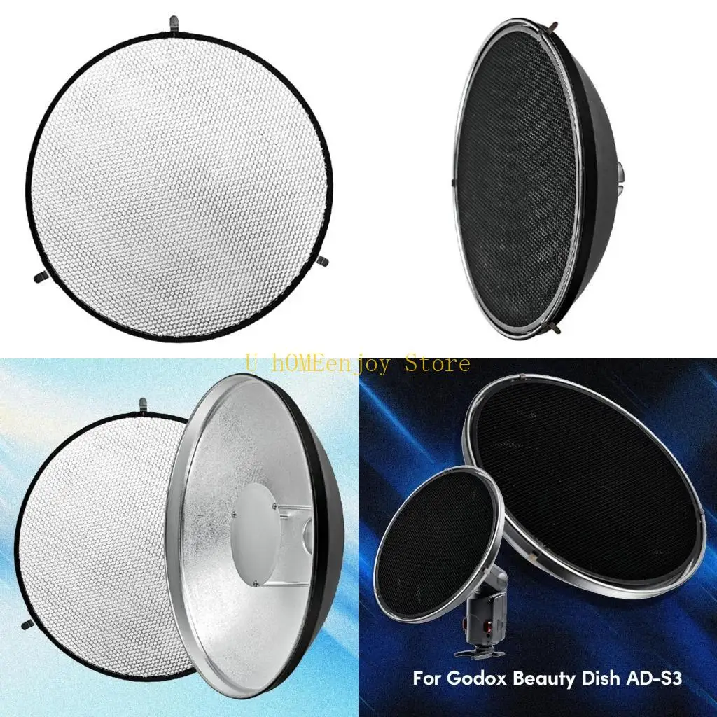 B0KF Precise Control Flash Diffuser Beauty Dish ADS3 for Photography Creates Unique Lighting Effects and Reduce Glares