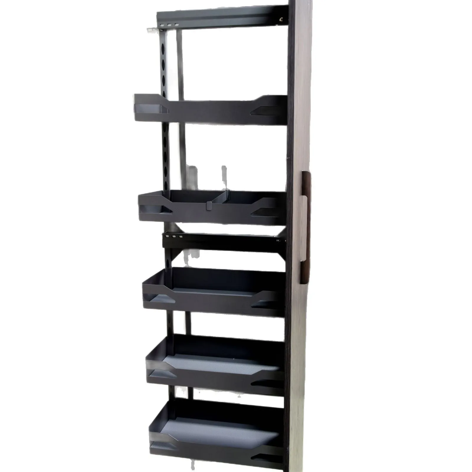 Factory Direct 2026 New side-mounted multi-layer pull basket, half-wall cabinet pull basket, drawer wardrobe storage, snack stor