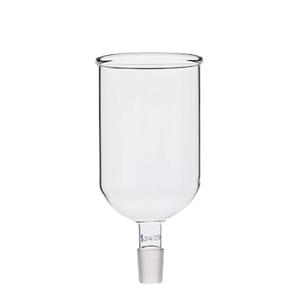 Embudo de vidrio cilíndrico (interfaz estándar), instrumento de vidrio para experimentos químicos, resistencia a altas temperaturas, 50-1000ml