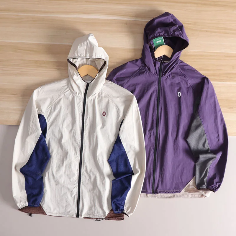 

Outdoor Breathable Qui Dry Sun Protection Lightweight Hooded Casual Comfortable Summer Men's Woven Me Jaet