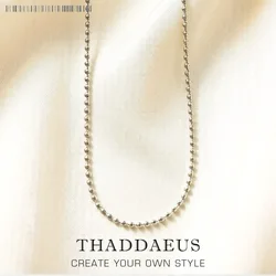 Ball Chain Charm Necklace Brand New Strand Fashion Jewelry Europe Style 925 Sterling Silver Gift For Men Women