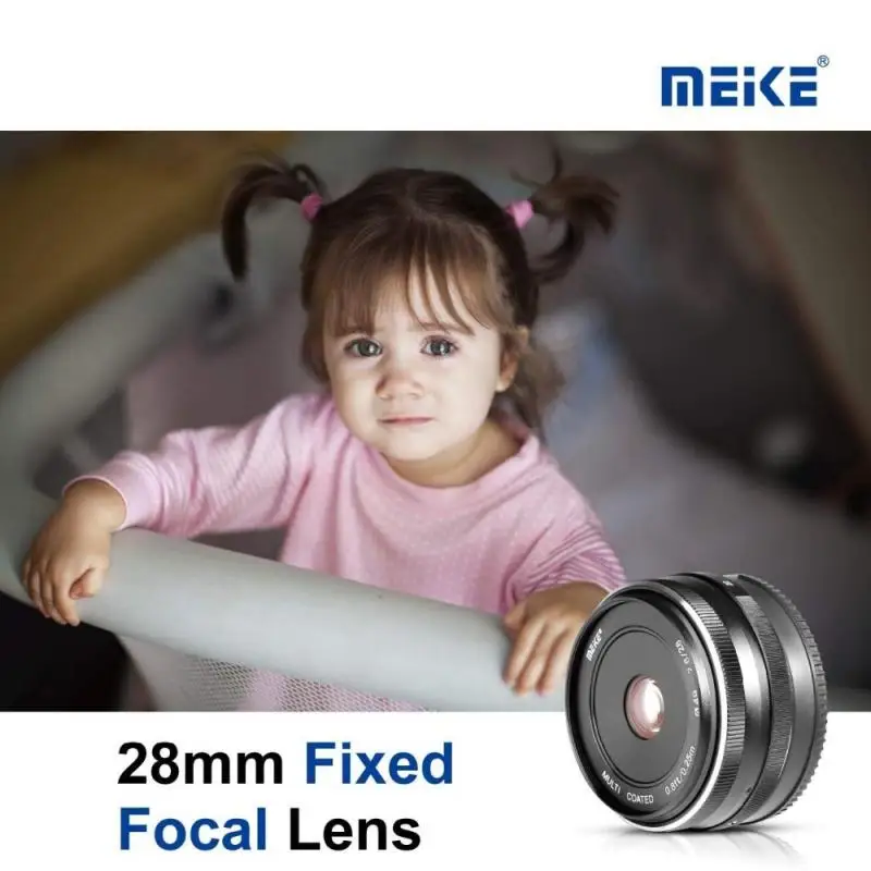 MEKE APS-C 광각 고정 초점 렌즈, M4/3, 후지필름 X, 소니 E, 캐논 EF-M 카메라용, 대구경 렌즈 포함, 28mm F2.8