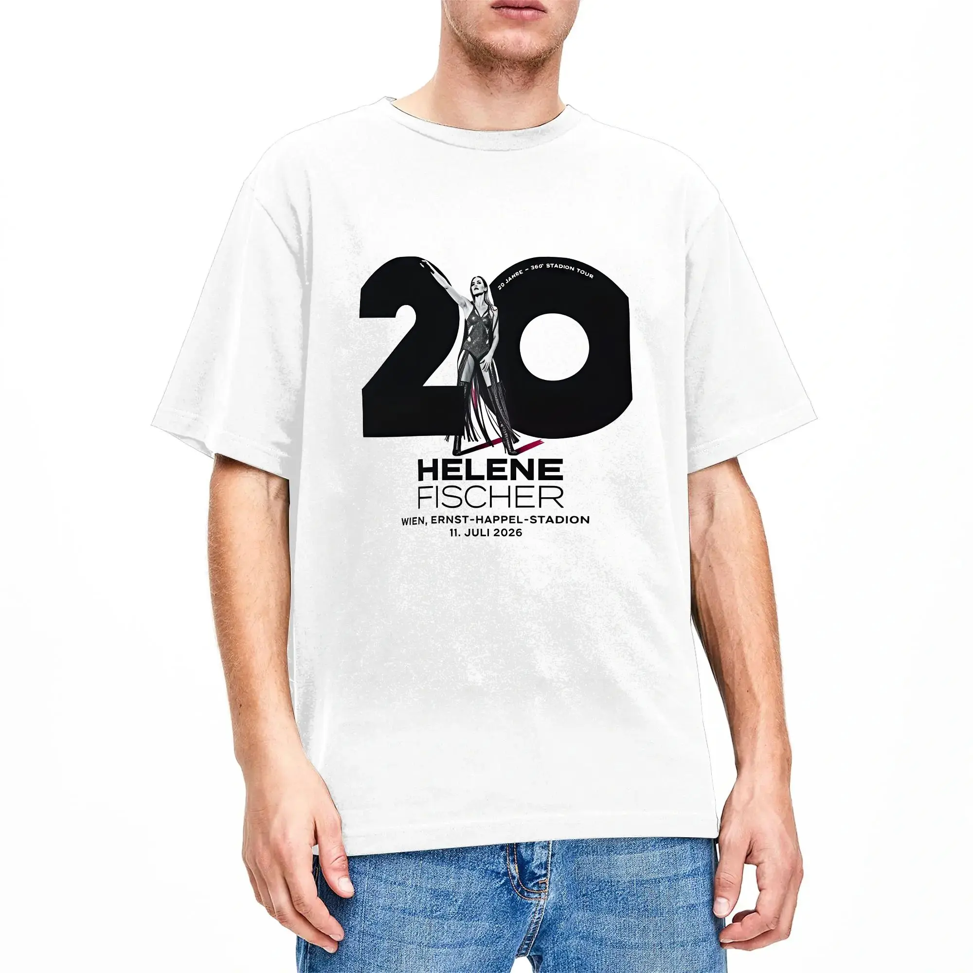 Helene Fischer 360° Stadium Tour Logo T Shirt Summer T Shirts Mens Pure Cotton O Neck Plus Size Clothing Short Sleeve Tops