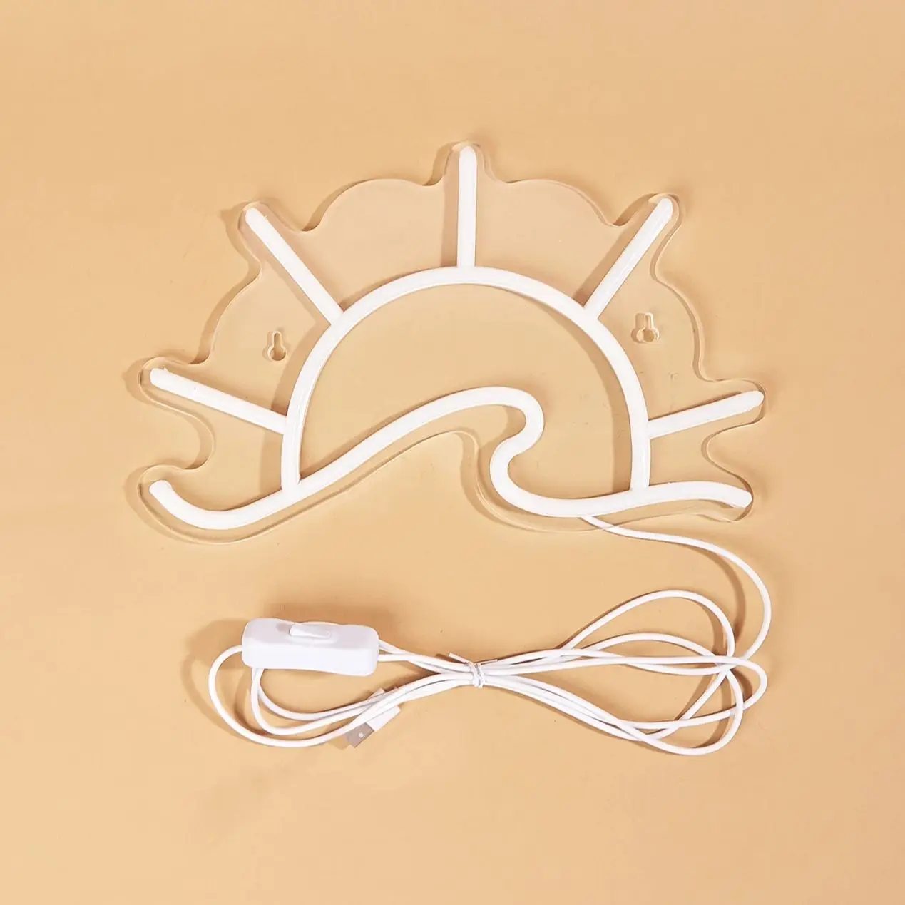 Chi-buy LED Neon Sun And Wave USB Powered Neon Signs Decor Lamp Signs Birthday Gift Wall Art For Bedroom Room Bar Shop