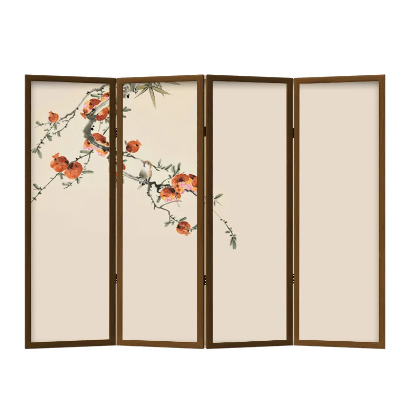 

Modern solid wood screen, partition decoration, small apartment folding screen at the entrance of the guest restaurant