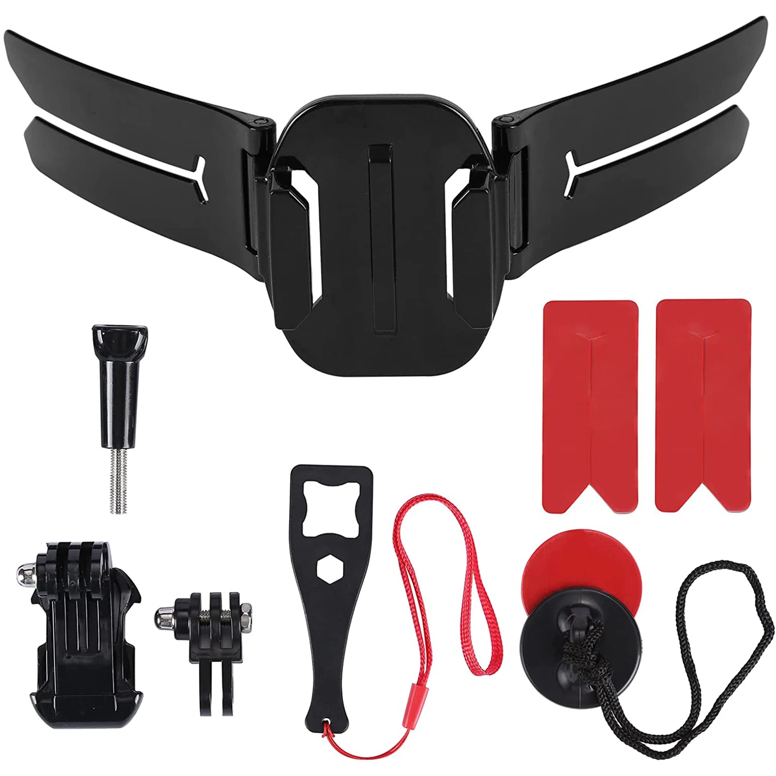 Universal J-Hook Motorcycle Helmet Chin Mount Kit for GoPro and Other Action Cameras