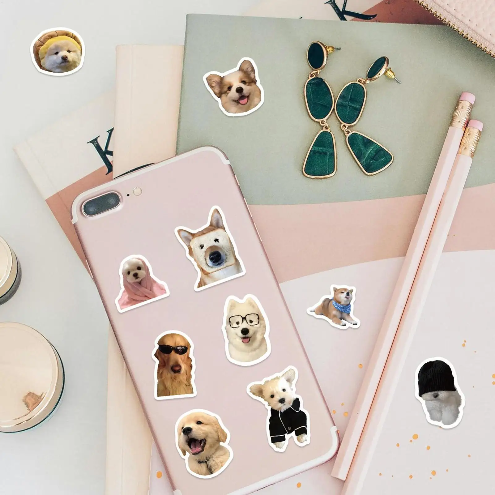 ملصقات قطة للأطفال 500 ورقة/لفة شارات لطيفة ديكور مغلف ختم الديكور للمدرسة مكتب سجل القصاصات دفتر