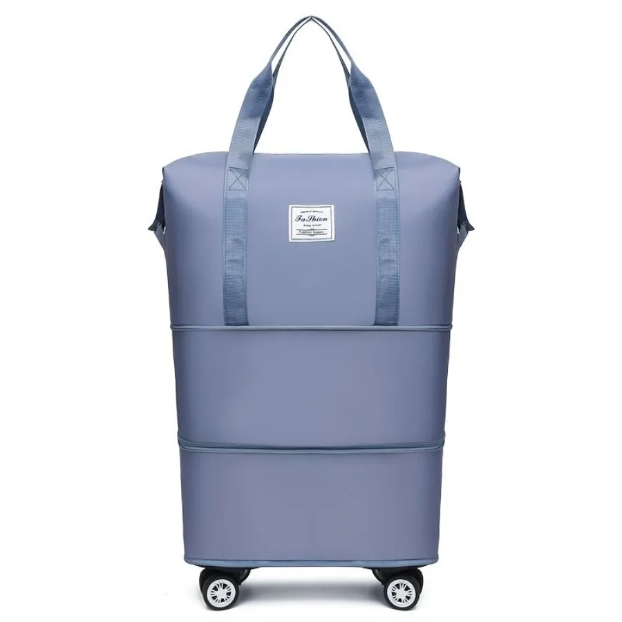 

360° Spinner Wheel Duffel Bag, 3-in-1 Expandable Tote and Weekend Luggage with Detachable Strap, Large Capacity Carry-On Bag fo