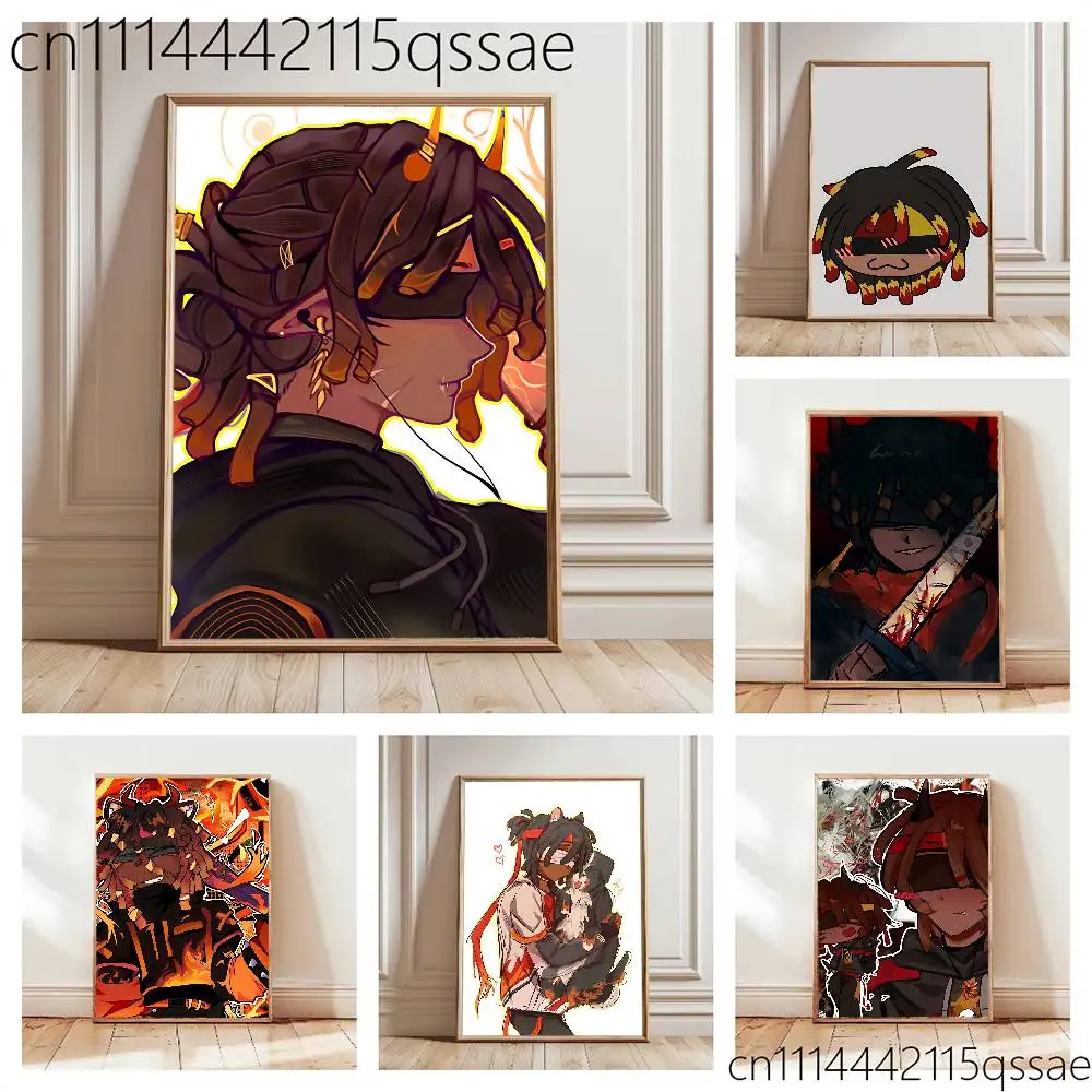 For FlameFrags Poster Self-adhesive Art Waterproof Paper Sticker Coffee House Bar Room Wall Decor