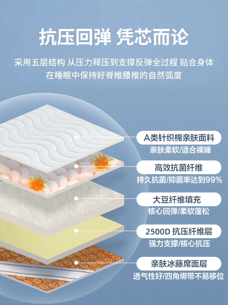 

Mat for Renting Cold Mat, Soybean Latex Mattress, Soft Mattress for Household Use in Winter and Summer, Tatami Mattress