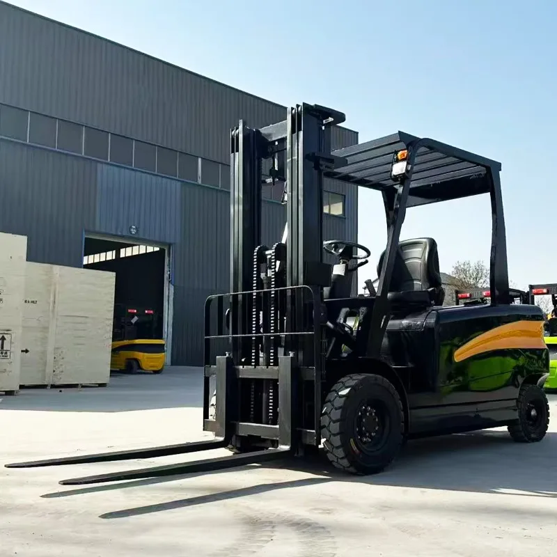 Customized 3.5 Ton Electric Forklift Lithium-Ion Battery Self Loading Portable Forklift Truck 3-9m Lifting Height Two-Stage
