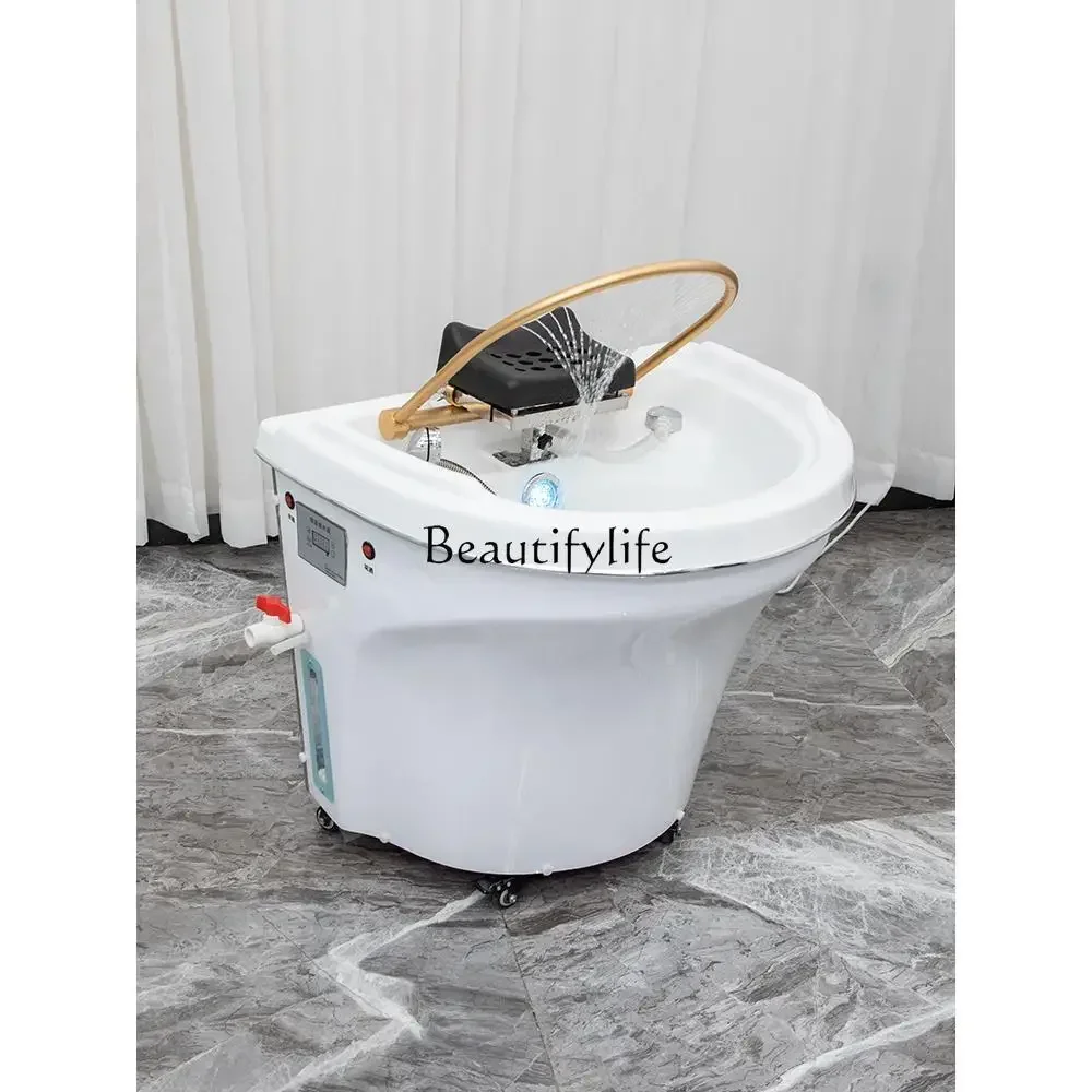 Head Therapy Basin Movable Wheel Water Storage Heating Water Circulation Fumigation without Connecting Water