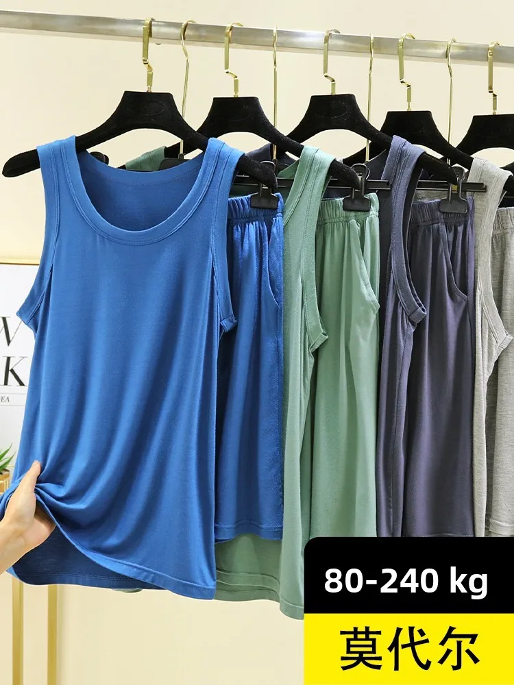 

Men's Modal Svel Spwear Set Summer Cotton Silk Vest orts Home Clothes Loose Large Size Casual orts