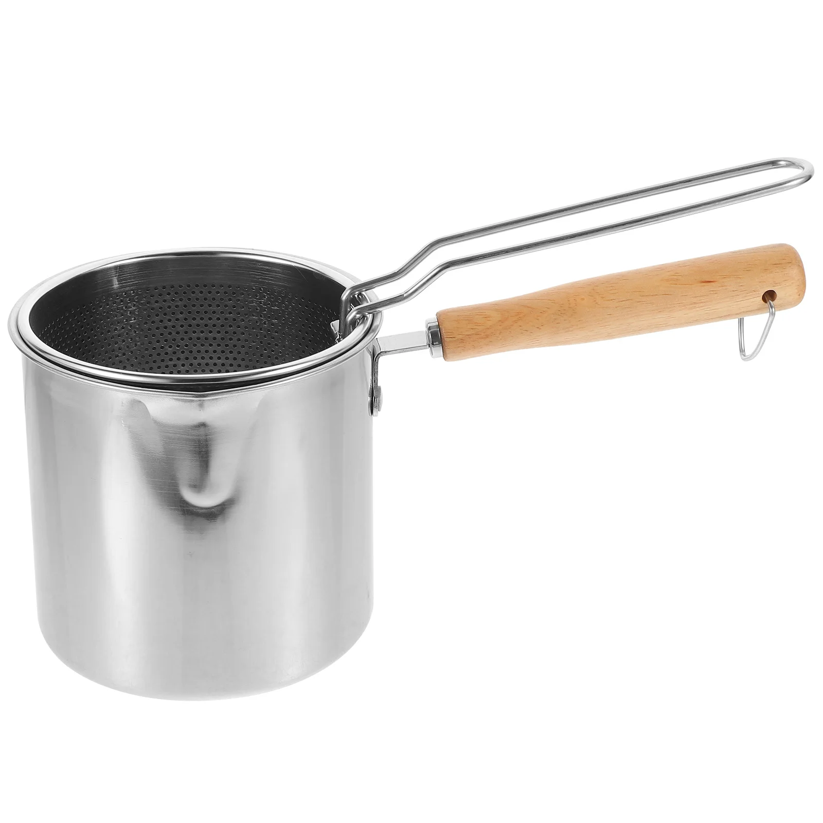 Mini Pan Deep Fryer Nonstick Metal Pot Food Fried Baskets Tempura Frying Pot Fry Basket Mini Frying Basket Deep