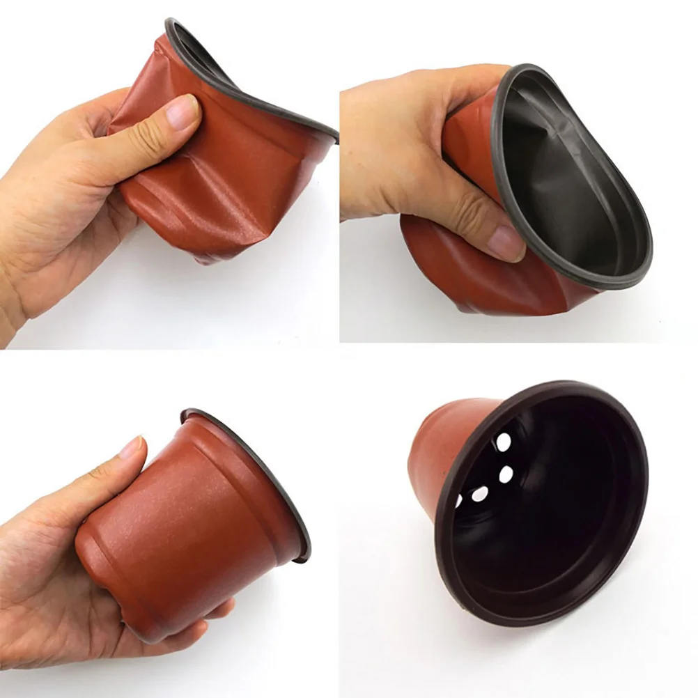 

50Pcs Plant Nursery Pots Plastic Gardening Flower Pots with Drain Holes Multi-Function Garden Planting Containers for Balcony