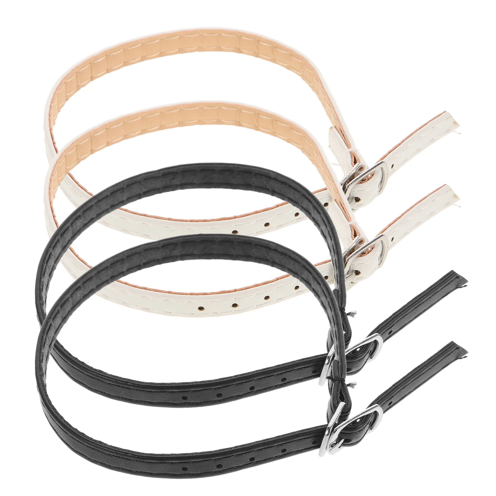 زوجان من الأشرطة الاصطناعية ذات الكعب العالي وأشرطة الكاحل المضادة للفضفاضة وإكسسوارات تزيين مريحة للمشي