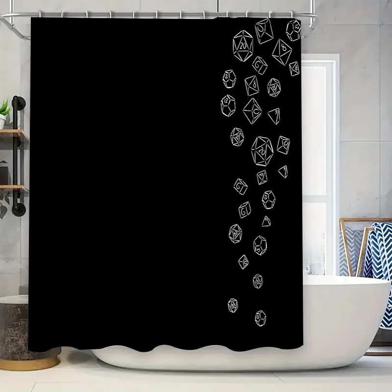 

Shower Curtain Abstract Geometric Pattern Waterproof Bathroom Decor Modern Art Fabric Liner Washable Home Textile