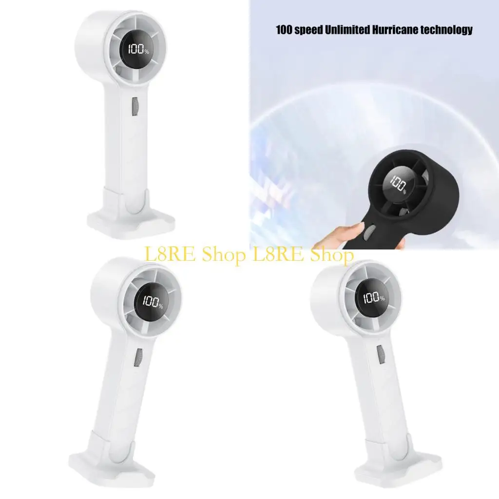 

L8RE WANDHELD FAN 1-100 СКОРОСТЬ Ручная вентилятор Регулируемый вентилятор мини-вентилятор.