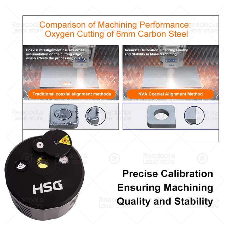 HSG Nozzle Visual Aligner (NVA) Laser Cutting Coaxial Calibration Device AI Vision High Precision Fast Coaxial Alignment Device