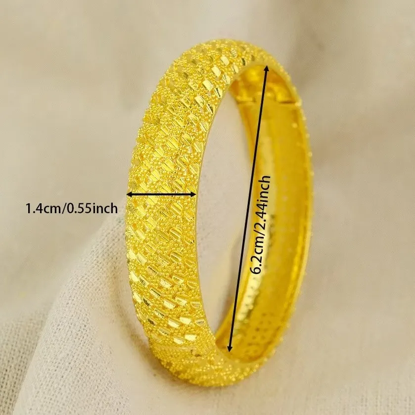 Luxury 24K 9999 Pure Gold real gold Middle East Dubai Hollow Bracelet Wedding Bracelet