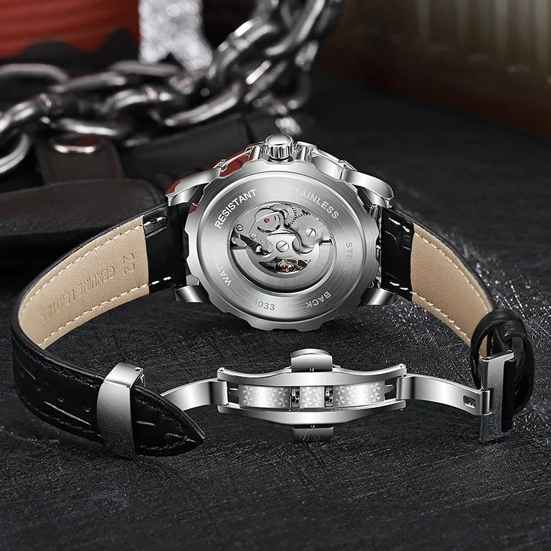 Watches for Men Hollow Full Automatic Mechanical Watch Night Glow Waterproof Man Watch Fashion Trend Men's Watch Reloj Hombre