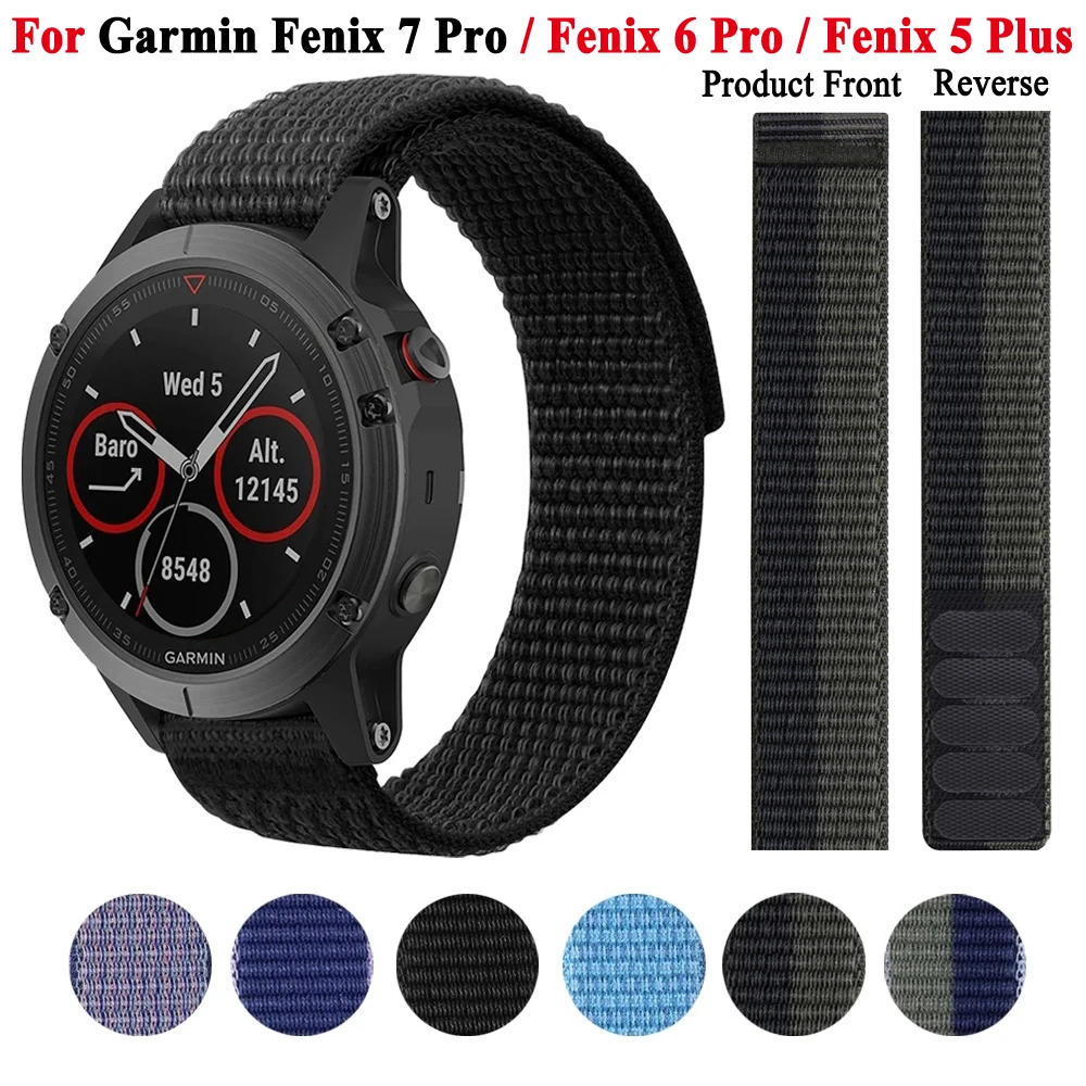 สายรัดไนลอน22มม. สำหรับ Garmin Fenix 7 Pro 6 Pro 5 plus Forerunner 965 955 945 935 265 255 epix Pro 2สร้อยข้อมือ