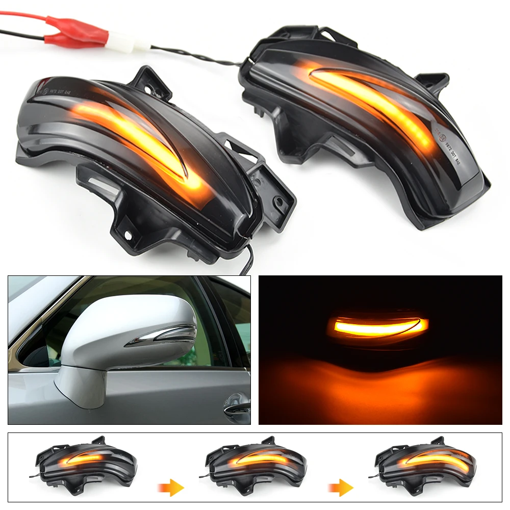 

2Pcs For Lexus IS250 IS250C IS300C LS460 LS460L ES240 2006-2012 LED Rearview Mirror Dynamic Turn Sigal Light