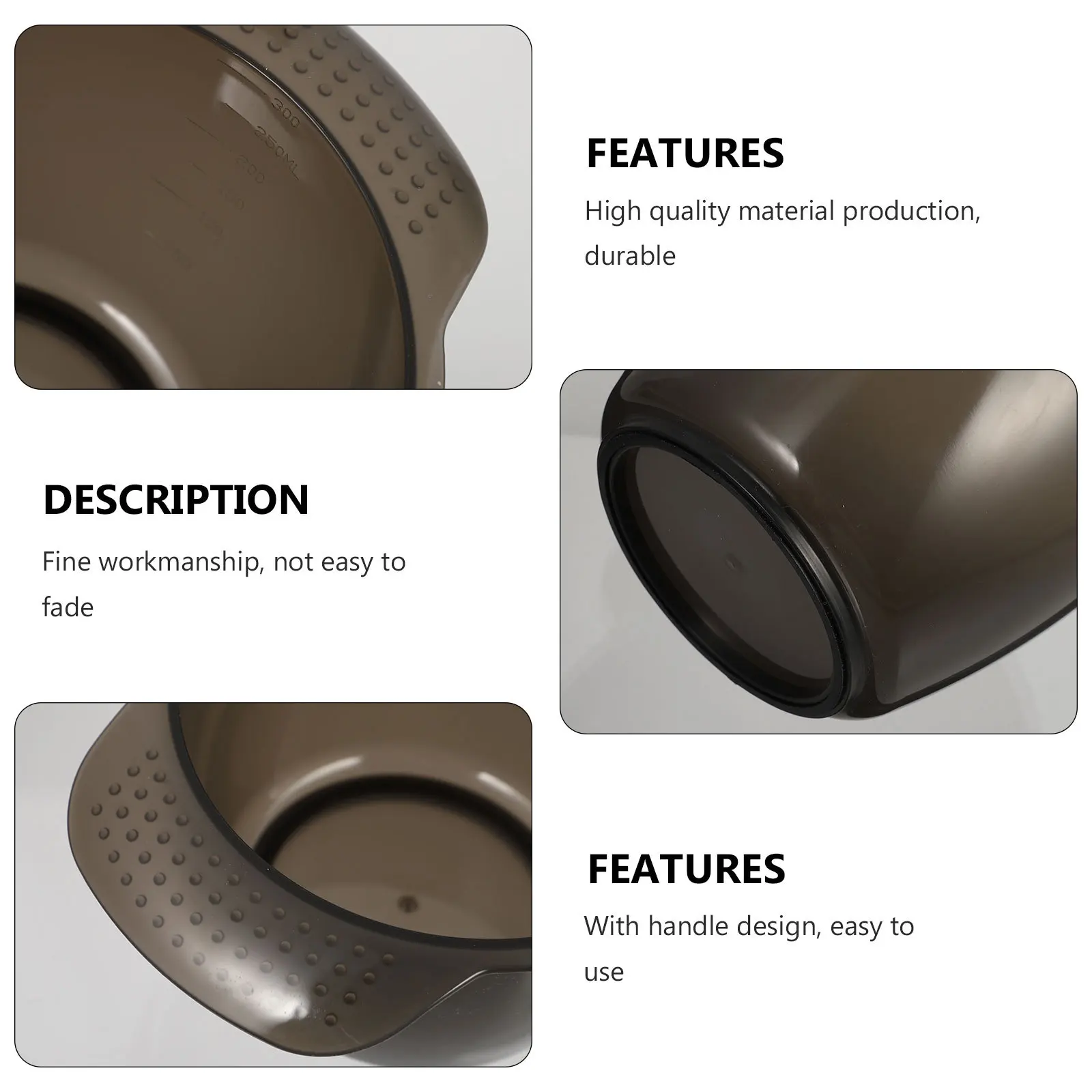 قطعتان من أدوات لون الشعر القوية مع مقبض، تصميم غير قابل للانزلاق، سهل التنظيف، مناسب للصالون والمنزل