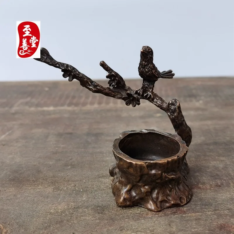 Antique Collection: Old Patina Alloy Copper Living Room Decorative Ornament - 