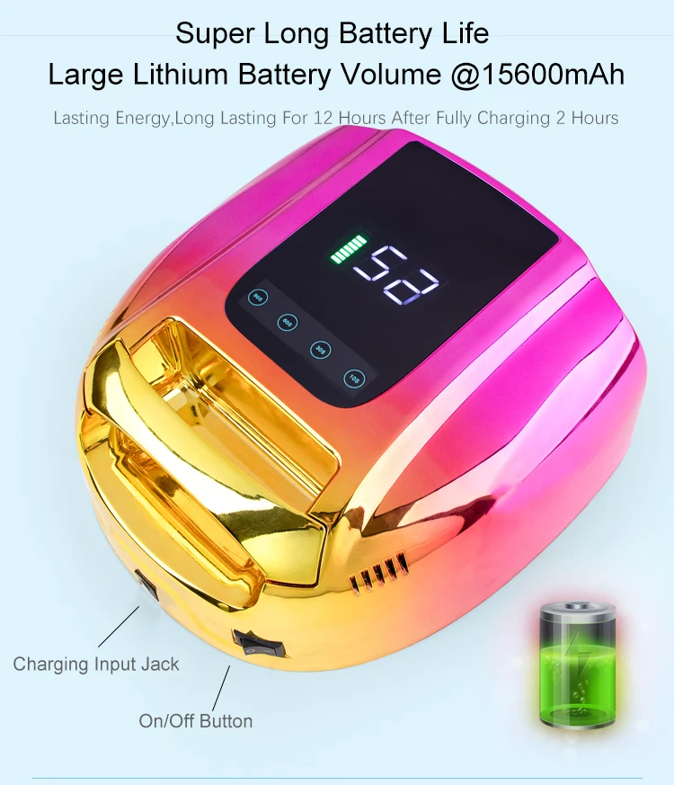 96W Rechargeable Nail Lamp Cordless Gel Polish Dryer UV Light for Nails Manicure Light Wireless Nail UV LED Lamp