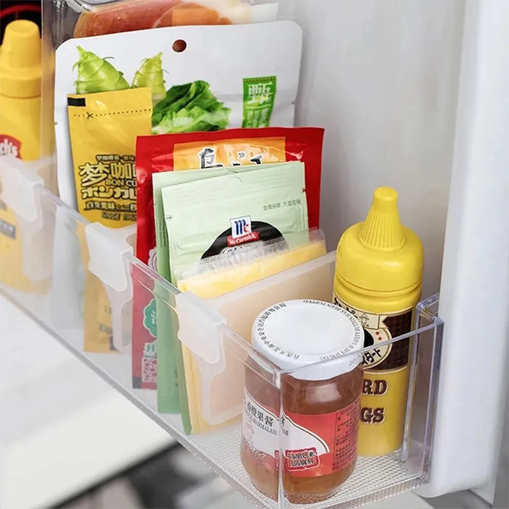 Divisor de plástico retráctil para almacenamiento de refrigerador, tablero divisor para botellas de cocina, organizador de estantes, 2/4/8/16/24