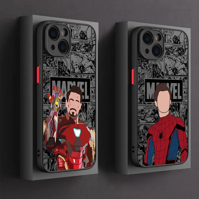 

Marvel Faceless Hero Ironman Phone Case For iPhone 17 16 15 Pro Max Case 14 13 12 11 Pro Max 16e 17e Air XS XR X 7 8 Plus Cover