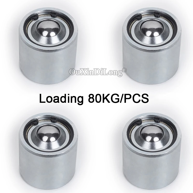 

4PCS Precision Conveying Universal Ball Casters Ball Bearing Spring Damping Bull Eye Wheel Transfer Omni Wheels Loading 80KG/PCS