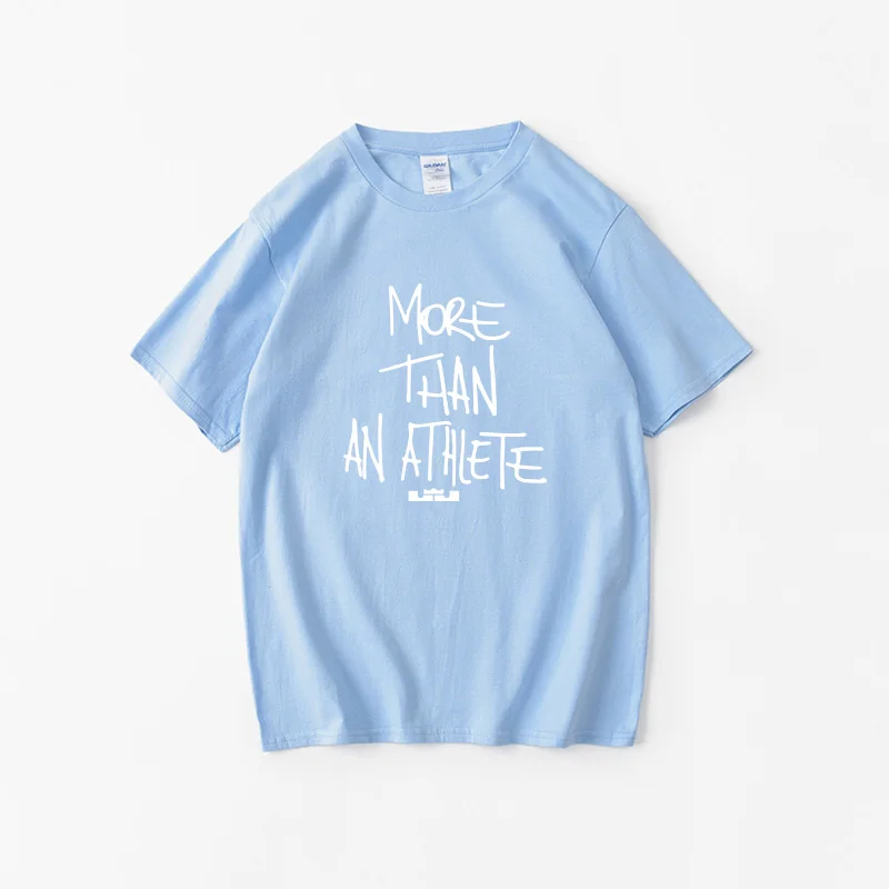 

Футболка Lakers James More than an Athlete с коротким рукавом и круглым вырезом для мужчин и женщин, хлопковая, для повседневной носки, летняя, свободного кроя