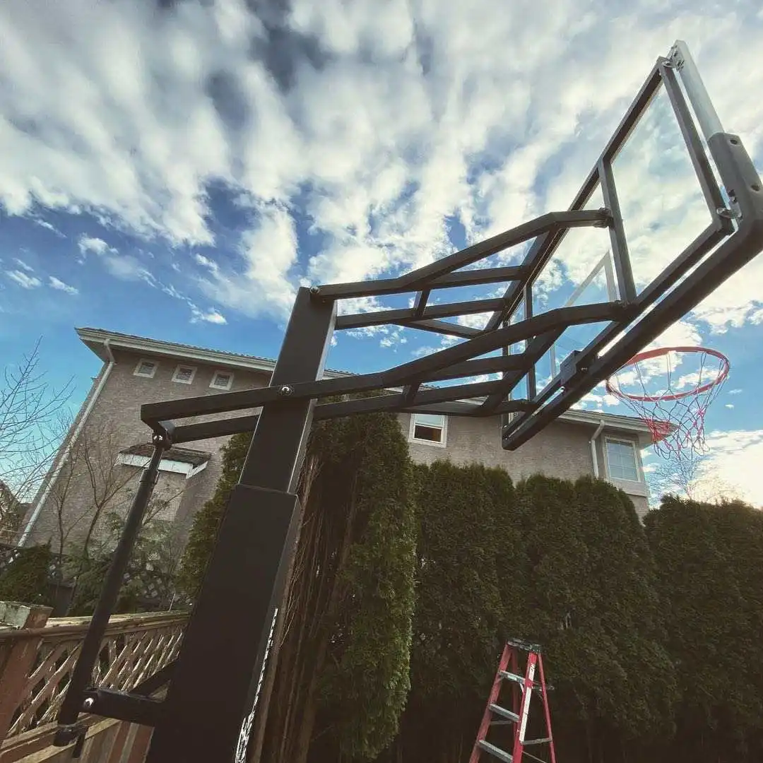 ห่วงบาสเก็ตบอลฝังพื้นแบบปรับความสูงได้คุณภาพสูง