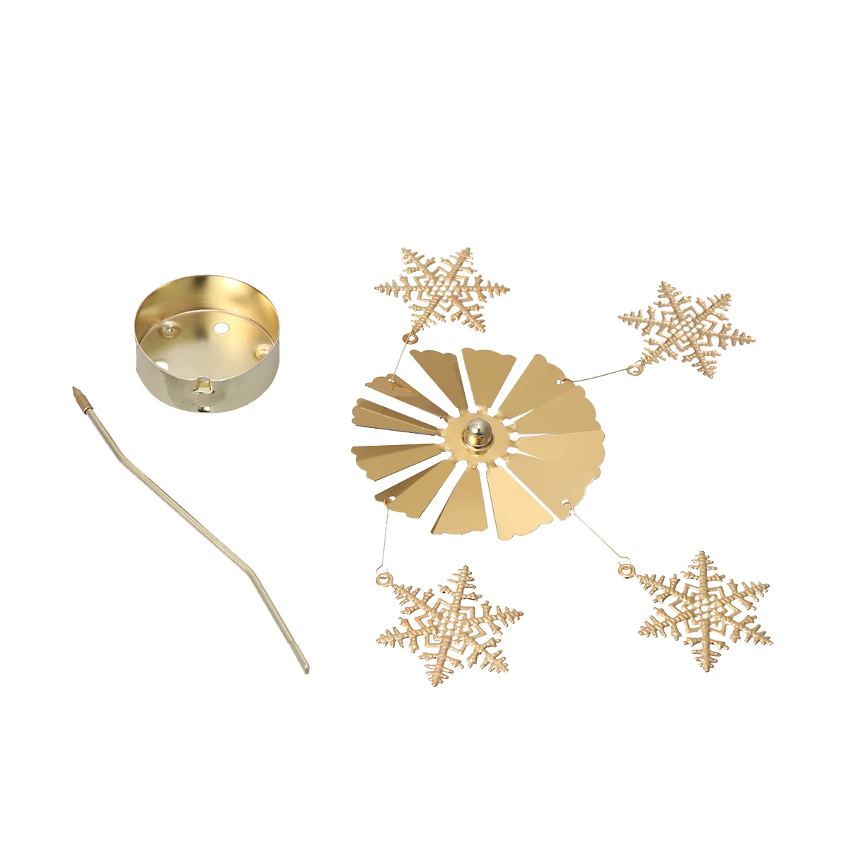 Rotating Holder Snowflake Design Revolving Tea Light Stand For Holiday Party Home Decor Windmill Candlestick