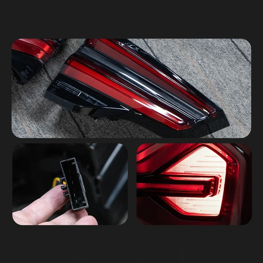 2 pezzi di fanali posteriori a LED per BMW X3 G01 G08 2018‑2022, kit di aggiornamento da vecchio a nuovo, indicatori di direzione sequenziali dinamici ambra, luci diurne DRL, luci freno e retromarcia,
