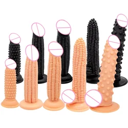 Realistic Dildo Powerful Suction Cup Big Penis Fake Dick Corn Large Particles G-spot Vagina Massage Sex Toys for Women