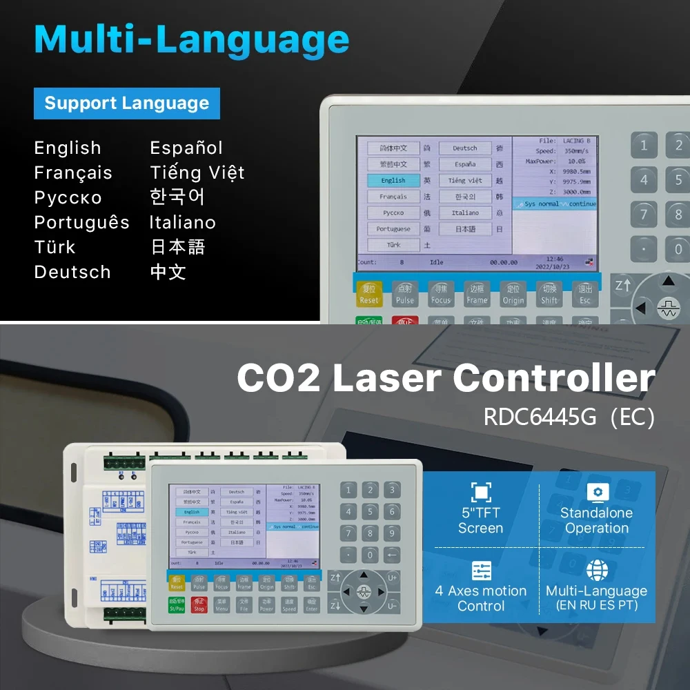 وحدة تحكم Tyvok Ruida RDC6445G RDC6445 لآلة قطع النقش بالليزر Co2 ترقية RDC6445G RDC6445S RDC6442