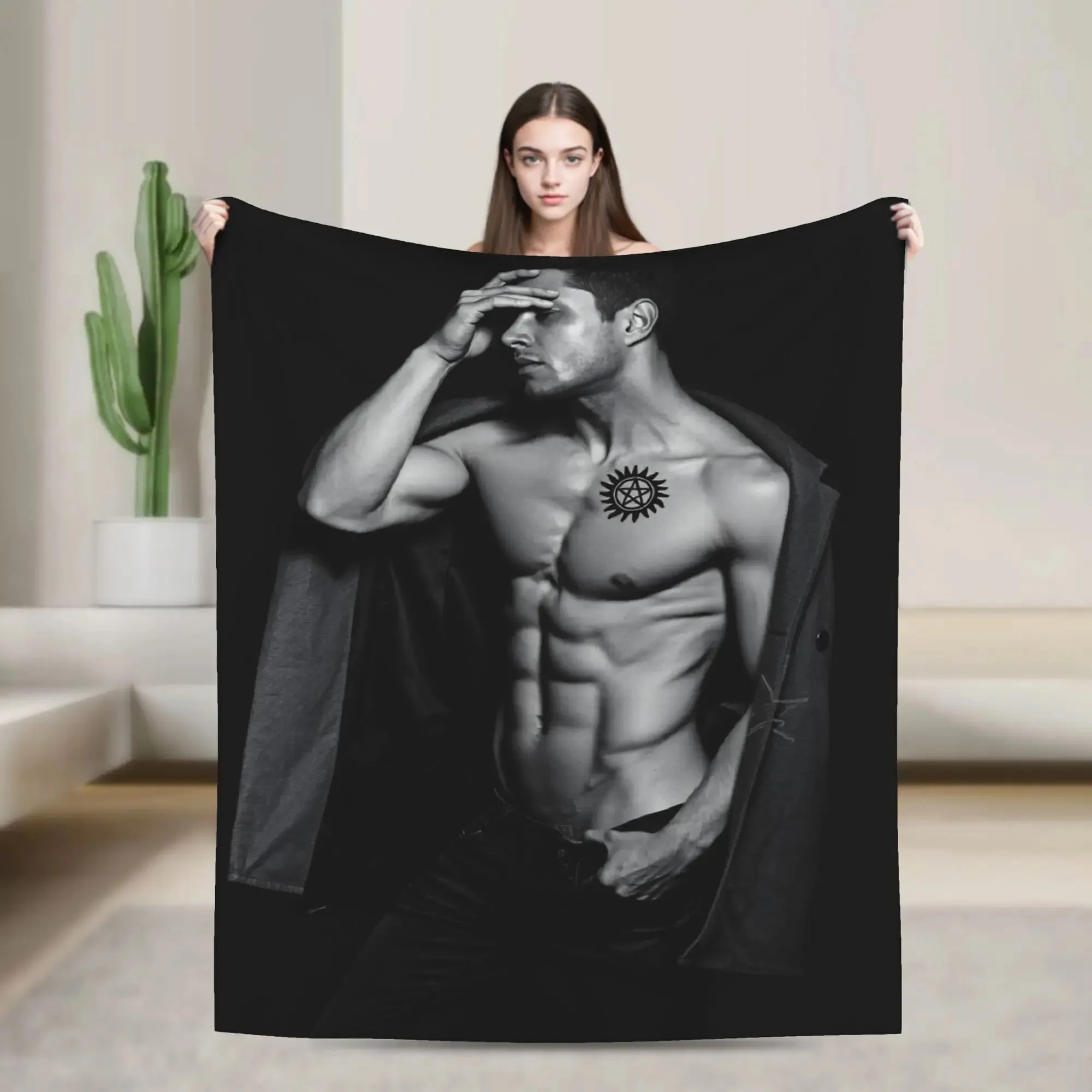 Wincester Printed Blanket, Dean Sam Bro Soft Throw Blanket for Home Bedroom Bed Sofa Travel Office Solid Cover Blanket for Fans