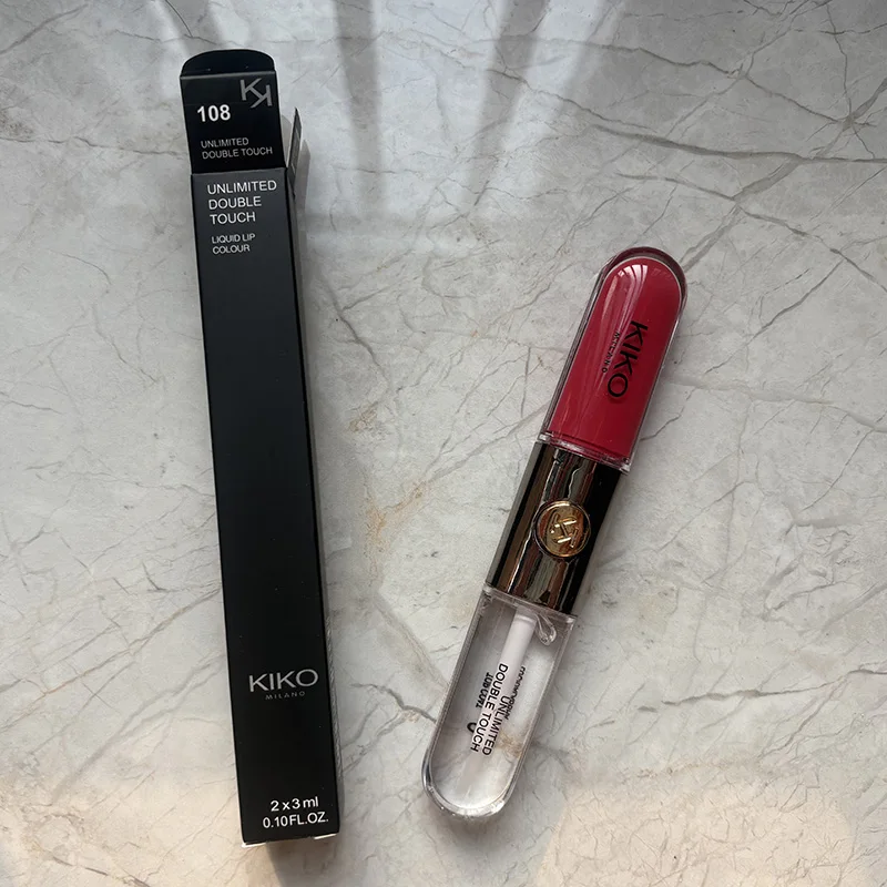 Kiko Milano Limited Edition Headed Lipstick Double Headed Lipstick Transparent Mirror Non Fading Non Stick Cup Lip Gloss Makeup